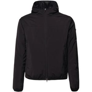 Colmar, Jassen, Heren, Zwart, 3Xl, Polyester, Zwarte Gewatteerde Jas met Geïntegreerde Capuchon