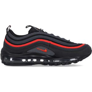 Nike, Zwart/Picante Rood Air Max 97 Sneakers Veelkleurig, Heren, Maat:44 1/2 EU