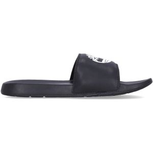 Timberland, Schoenen, Heren, Zwart, 41 1/2 EU, Leer, Sports Slide Heren Slippers Zwart/Wit