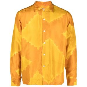 Bode, Overhemden, Heren, Oranje, L/Xl, Casual Shirts