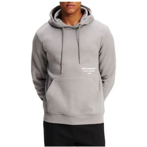 Karl Lagerfeld, Sweatshirts & Hoodies, Heren, Grijs, M, Sweat hoody 705000-544908