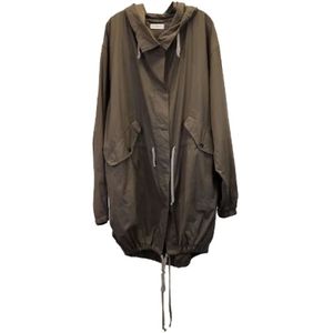 Dries van Noten Pre-owned, Pre-owned, Dames, Groen, M, Polyester, Pre-owned Polyester outerwear