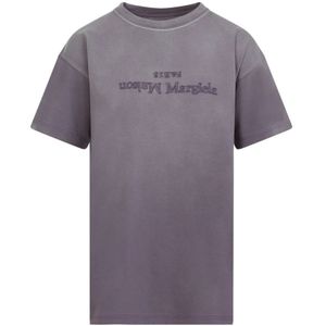 Maison Margiela, Tops, Dames, Grijs, M, Katoen, Upgrade je casual garderobe met deze Aubergine T-shirt