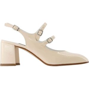 Carel, Parijse Stijl Beige Lakleren Pumps Beige, Dames, Maat:40 EU