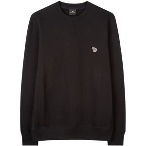 PS By Paul Smith, Sweatshirts & Hoodies, Heren, Zwart, L, Katoen, Zebra Sweatshirt - Zwart