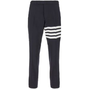 Thom Browne, Broeken, Heren, Blauw, L, Stijlvolle Broek