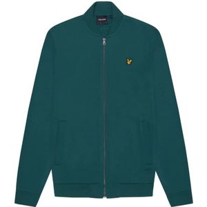 Lyle & Scott, Sweatshirts & Hoodies, Heren, Groen, XL, Loopback Jersey Bomber Jack