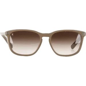 Louis Vuitton Vintage, Pre-owned, Dames, Beige, ONE Size, Pre-owned Acetate sunglasses