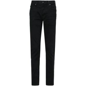 Tom Ford, Slim-Fit Navy Katoenen Denim Jeans Blauw, Heren, Maat:W30