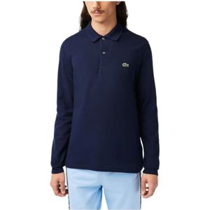 Lacoste, Tops, Heren, Blauw, M, Polo Classic Fit Lange Mouw