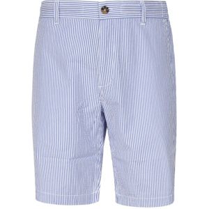 MC2 Saint Barth, Korte broeken, Heren, Blauw, L, Katoen, Blauwe Katoenen Bermuda Shorts met Zak