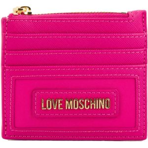 Love Moschino, Accessoires, Dames, Roze, ONE Size, Nylon, Nylon+PU Portemonnee Kaarthouder Stijlvolle Organizer