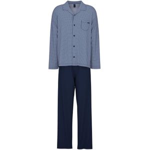 Calida, Nachtkleding & Lounge, Heren, Blauw, M, Katoen, Comfortabel Pyjamaset