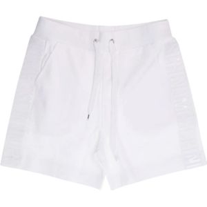 Moschino, Korte broeken, Heren, Wit, L, Katoen, Witte Katoenen Regular Fit Shorts