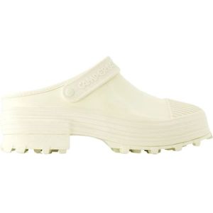 Camper, Witte Leren Traktori Slides Wit, Dames, Maat:36 EU