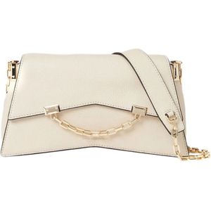 Karl Lagerfeld, Stijlvolle Leren Tas K/Seven 2.0 Beige, Dames, Maat:ONE Size