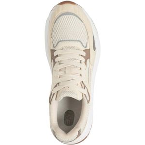 Emporio Armani Ea7, Schoenen, Heren, Beige, 40 EU, Multikleur Vetersluiting Sneakers