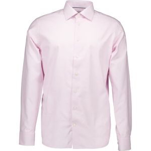 Eton, Dobby lange mouw overhemden lichtroze Roze, Heren, Maat:M