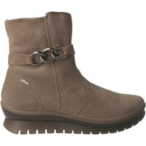 Igi&Co, Schoenen, Dames, Beige, 39 EU, Suède, Gore-Tex Dames Enkellaars Topo