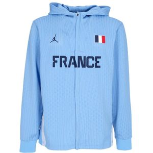 Jordan, Sweatshirts & Hoodies, Heren, Blauw, S, Polyester, Frankrijk Basketbal Lichtgewicht Zip Hoodie