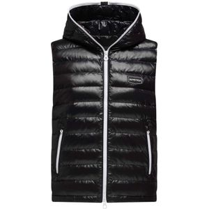 Duvetica, Agri Ultralight Short Puffer Vest voor vrouwen Zwart, Dames, Maat:L