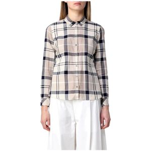 Barbour, Blouses & Shirts, Dames, Beige, XS, Katoen, Fawn Tartan Bredon Overhemd - Klassieke Britse Stijl