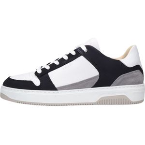 Nubikk, Schoenen, Heren, Zwart, 46 EU, Leer, Heren Court Sneakers Wit Leer