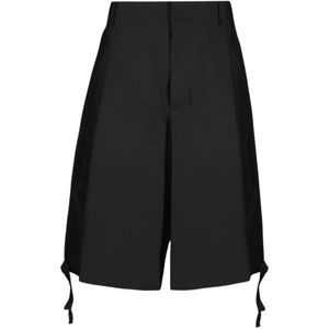 Dior, Wijde Bermuda Shorts Zwart, Heren, Maat:S