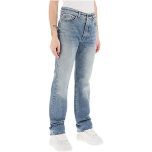 Amiri, Jeans, Dames, Blauw, W26, Katoen, Straight Jeans