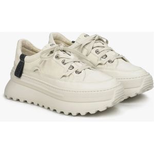 Estro, Schoenen, Dames, Beige, 37 EU, Dames Beige Sneakers met Geperforeerde Zool Er 00114529