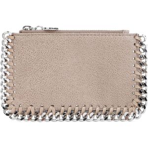 Stella McCartney, Accessoires, Dames, Beige, ONE Size, Polyester, Falabella Pasjeshouder in Toffee