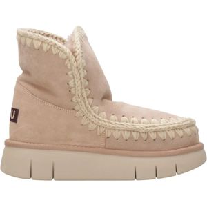 Mou, Schoenen, Dames, Bruin, 38 EU, Wol, Bruine Enkellaars Eskimo 18 Bounce