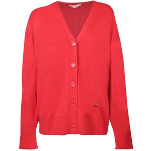 Stella McCartney, Truien, Dames, Rood, S, Wol, Rode Merinowol Vest