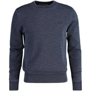 Gant, Sweatshirts & Hoodies, Heren, Blauw, 3Xl, Tijdloze Ronde Hals Pullover