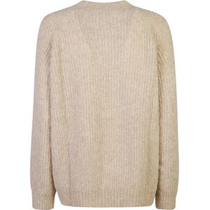 Roberto Collina, Truien, Dames, Beige, S, Wol, Beige Gebreide Trui Aw 24 Vrouwen