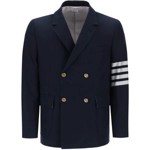 Thom Browne, Jassen, Heren, Blauw, M, Katoen, Blazers