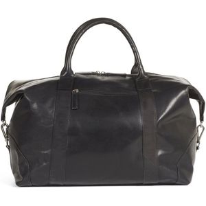 Howard London, Zwarte Leren Weekendtas Zwart, Heren, Maat:ONE Size