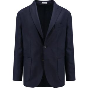 Boglioli, Blauwe Blazer voor Heren Blauw, Heren, Maat:2XL