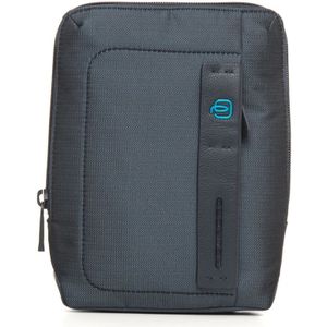 Piquadro, Tassen, Heren, Blauw, ONE Size, Nylon, Shoulder bag in tecno-textile