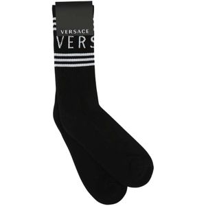 Versace, Ondergoed, Heren, Zwart, S, Katoen, Rekbare katoenmix sokken