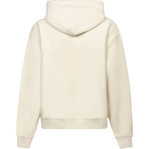 Burberry, Sweatshirts & Hoodies, Heren, Wit, M, Katoen, Witte Sweatshirt met Reliëfontwerp