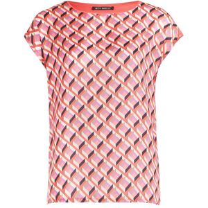 Betty Barclay, Tops, Dames, Veelkleurig, XL, Punt Print Mouwloze Blouse Shirt