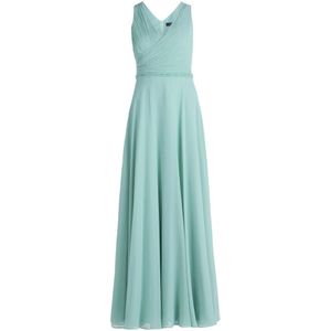 vera mont, Kleedjes, Dames, Groen, 4Xl, Chiffon, Elegante Geplooide Avondjurk