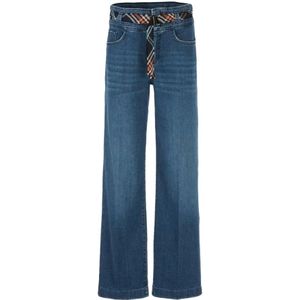 Marc Cain, Wigan Denim Jeans Blauw, Dames, Maat:M