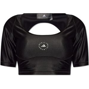 Adidas by Stella McCartney, Sport, Dames, Zwart, XS, Top met uitsparingen