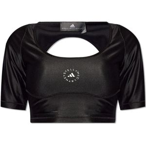 Adidas by Stella McCartney, Top met uitsparingen Zwart, Dames, Maat:XL