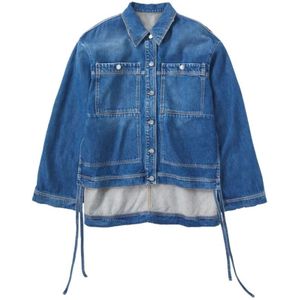 Closed, Blauwe Denim Overhemd met Klassieke Kraag Blauw, Dames, Maat:S