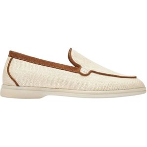 Scarosso, Schoenen, Dames, Beige, 41 EU, Lichtgewicht Raffia Loafers