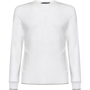 Sease, Witte Zomer Crew-Neck Sweater Wit, Heren, Maat:M