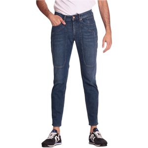 Jeckerson, Jeans, Heren, Blauw, W33, Denim, Donkerblauwe Skinny Fit Denim Jeans